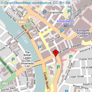 Map: Inverness Town House, Inverness