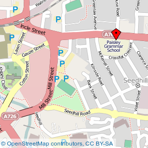 Map: Paisley Grammar School, Paisley