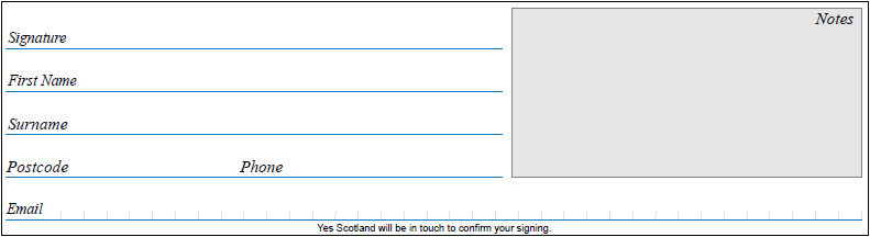 Yes Declaration Form Signatory