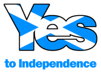 Yes Scotland Logo: Saltire on white