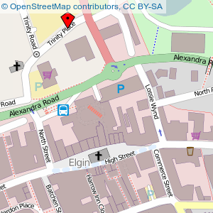 Map: Town Hall, Elgin
