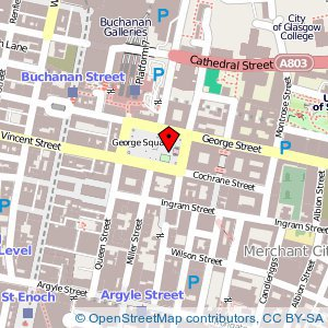 Map: Glasgow City Chambers, Glasgow