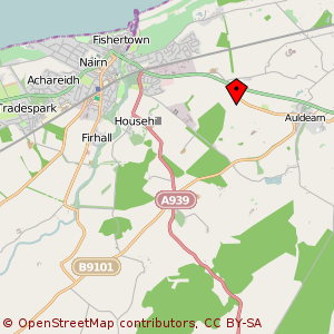 Map: Kinnudie Farm, Auldearn, Nairn
