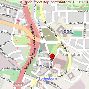 Map: Springburn Shopping Centre, Glasgow