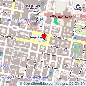 Map: George Square, Glasgow