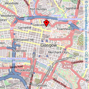 Map: Glasgow Caledonian University, Glasgow