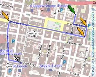 Map: Illuminate the Debate March, Glasgow