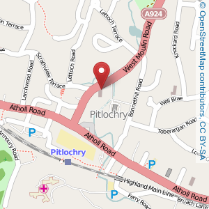 Map: Pitlochry Town Hall, Pitlochry